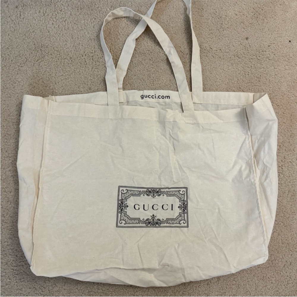 Gucci Ivory Canvas Tote Bag